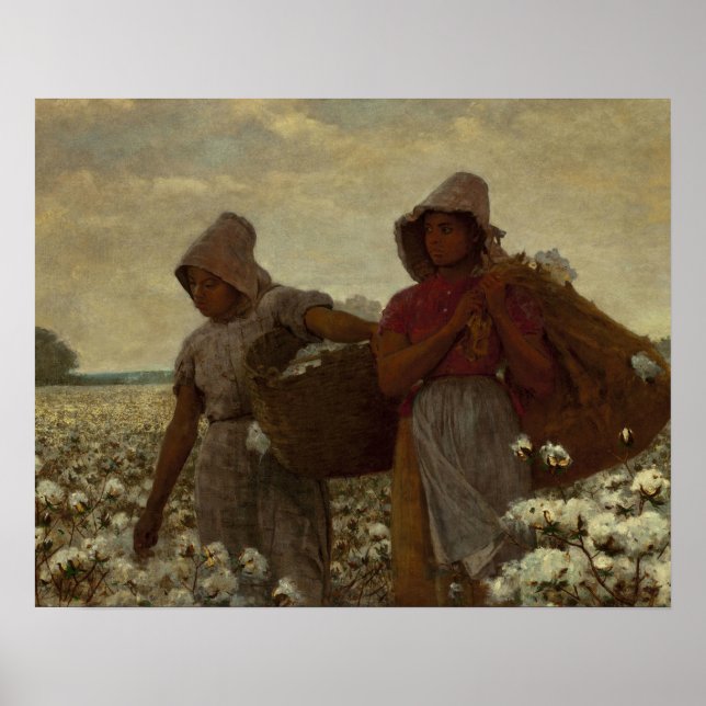 Póster Winslow Homer - Los esquiadores de algodón (Frente)