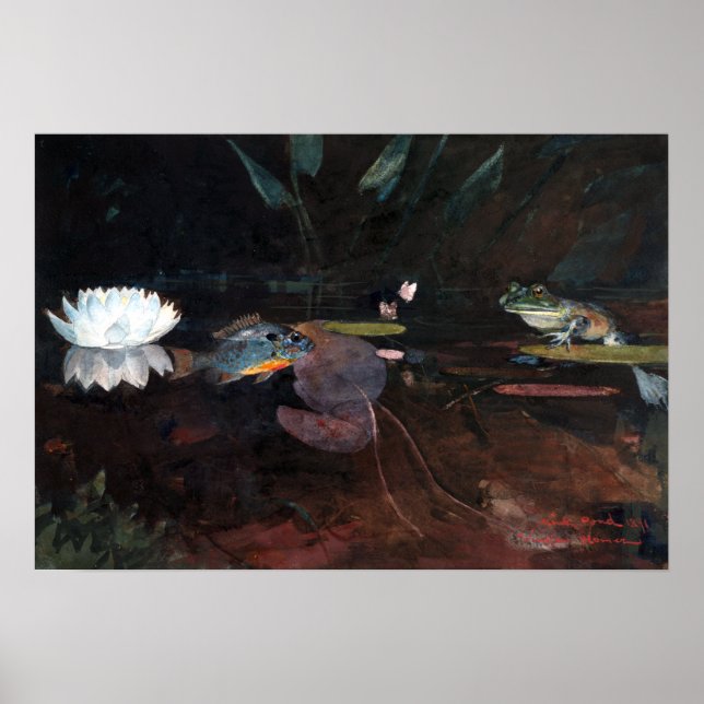 Póster Winslow Homer Mink Pond (Frente)