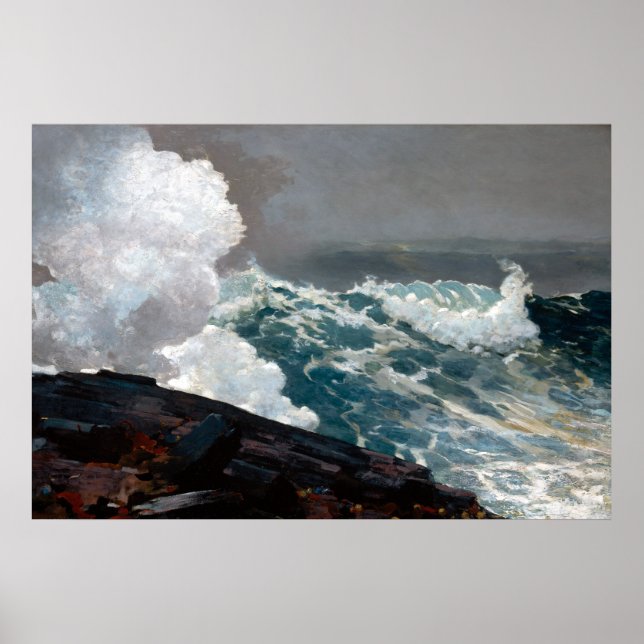 Póster Winslow Homer Northeaster (Frente)