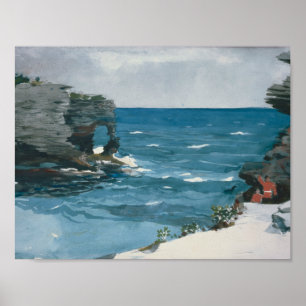 Póster Winslow Homer - orilla rocosa, Bermudas