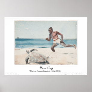 Póster Winslow Homer - "poster de la isleta del ron"