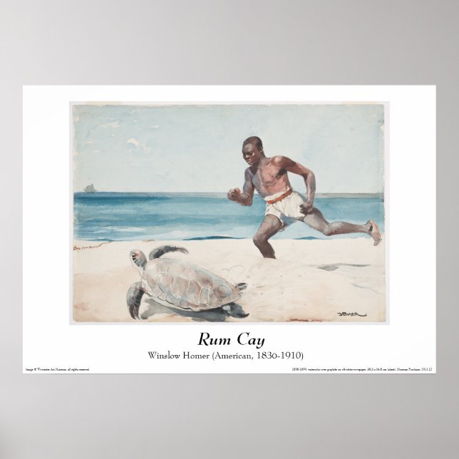 Póster Winslow Homer - Poster "Rum Cay" (Frente)