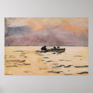 Póster Winslow Homer Rowing Home