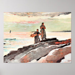 Póster Winslow Homer - Saco Bay, famosa pintura