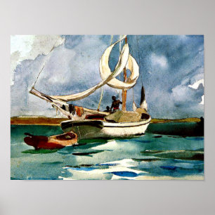 Póster Winslow Homer - Sloop, Bermuda