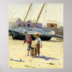 Póster Winslow Homer una cesta de clavos