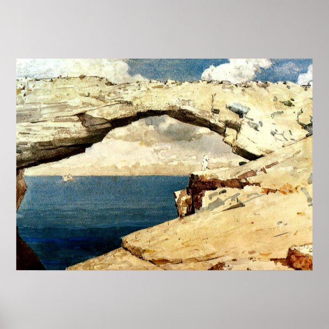 Póster Winslow Homer - Ventanas de vidrio (Frente)