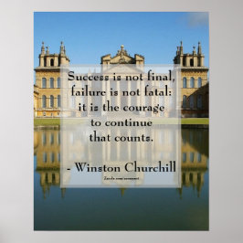 Póster Winston Churchill Quote; Success Blenheim Palace