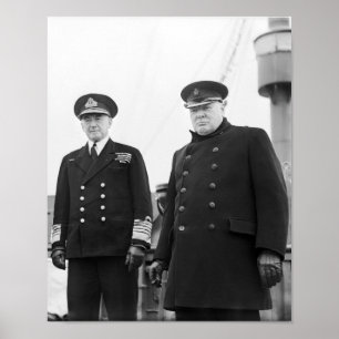 Póster Winston Churchill y la libra del almirante Dudley