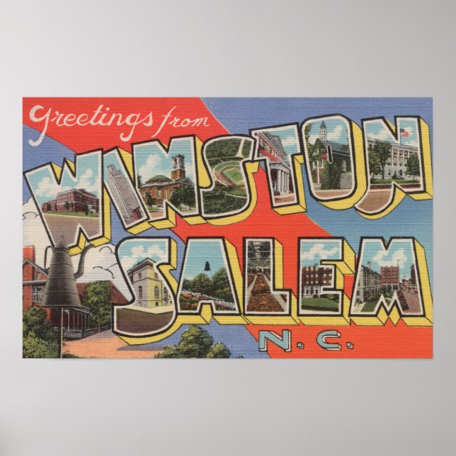 Póster Winston-Salem, Carolina del Norte (Frente)
