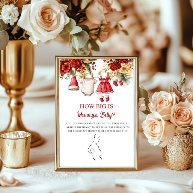 Póster Winter  Baby How big Mommy' baby Shower sign (Subido por el creador)