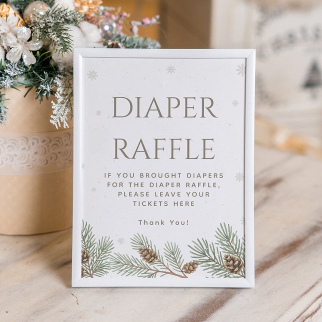 Póster Winter Baby Shower Diaper Raffle (Subido por el creador)