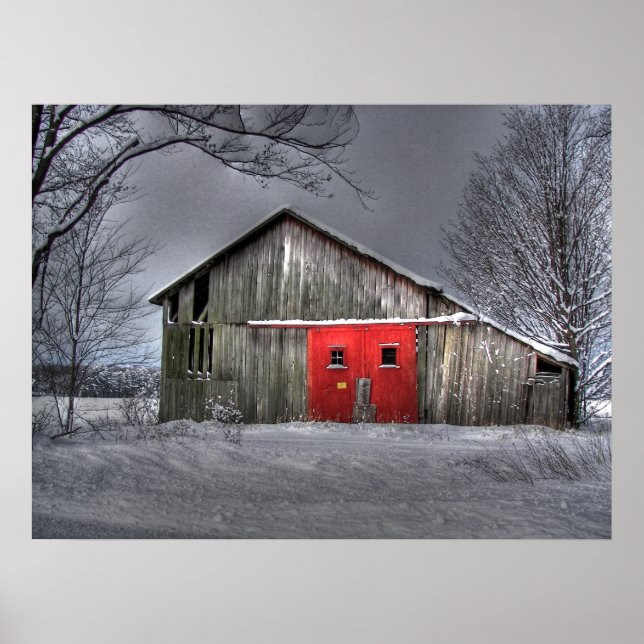 Póster Winter Barn (Frente)