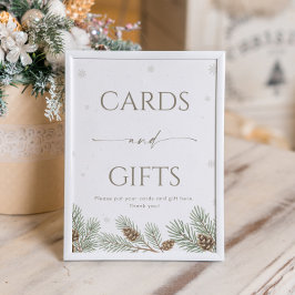 Póster Winter Bridal Shower Cards and Gifts