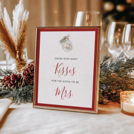 Póster Winter Christmas Ornament Guess How Many