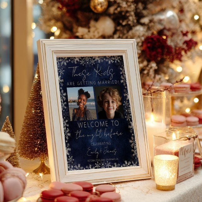 Póster Winter Christmas These Kids Rehearsal Dinner (Winter Christmas These Kids Rehearsal Dinner Poster)