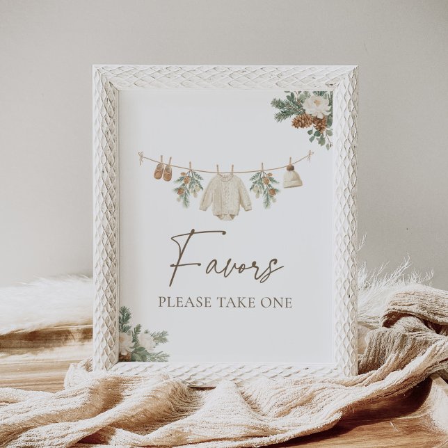 Póster Winter Clothesline Baby Shower Favors Sign (Subido por el creador)