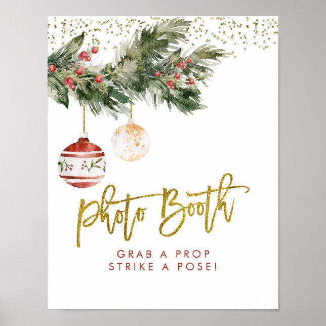 Póster Winter Deck the Halls Bridal Shower stand (Frente)