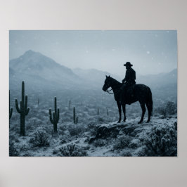 Póster Winter Desert Print - Rare Snowy Western Landscape