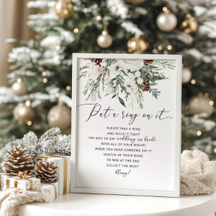 Póster Winter evergreen puso un anillo en el juego