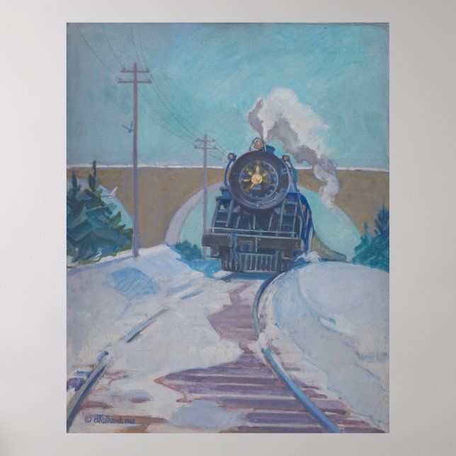 Póster Winter Express - Escena de tren de Kulhanek (1968) (Frente)