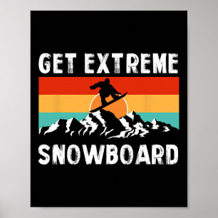 Póster Winter Extreme Sports Mountains libera a los snowb