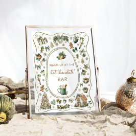 Póster Winter Hot Chocolate Bar Baby Shower