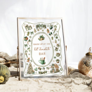 Póster Winter Hot Chocolate Bar Baby Shower