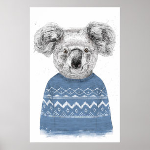Póster Winter koala