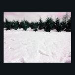 Póster Winter landscape with larches in the snow<br><div class="desc">Winter landscape with larch trees and a blanket of snow. It's cold outside!</div>