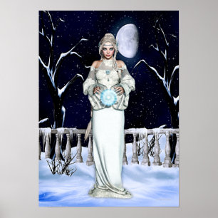 Póster Winter Magic Fantasy Digital Artwork