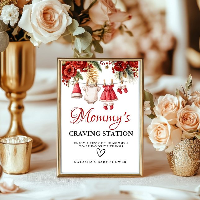 Póster Winter  Mommy’s Craving Station baby Shower sign (Subido por el creador)