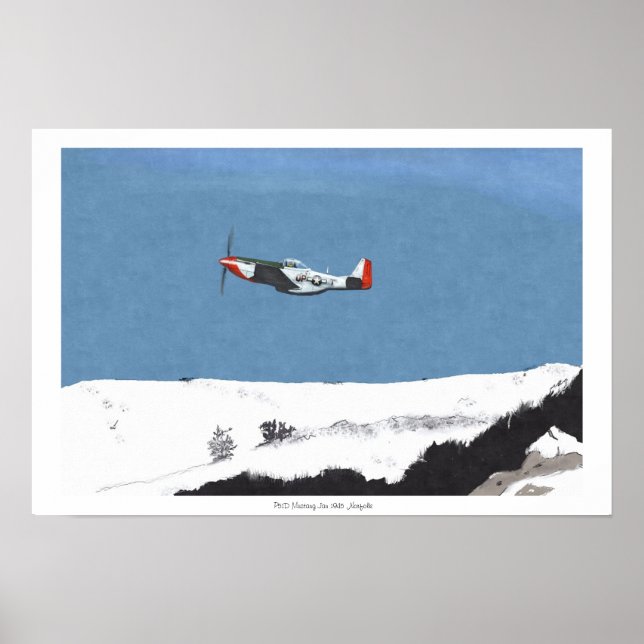Póster Winter Mustang P51D (Frente)