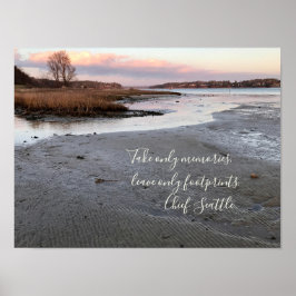 Póster Winter Ocean Sunset