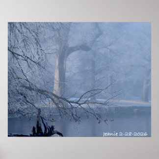 Póster Winter on the Delaware