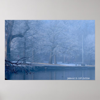 Póster Winter on the river