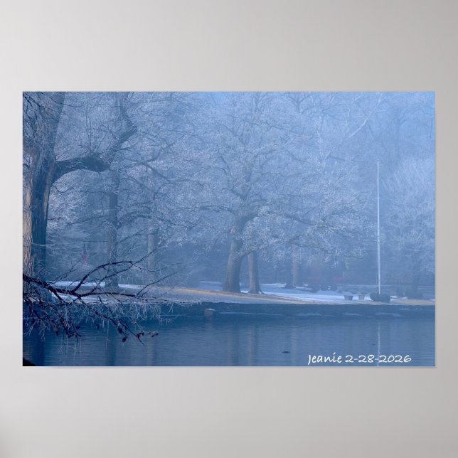 Póster Winter on the river (Frente)