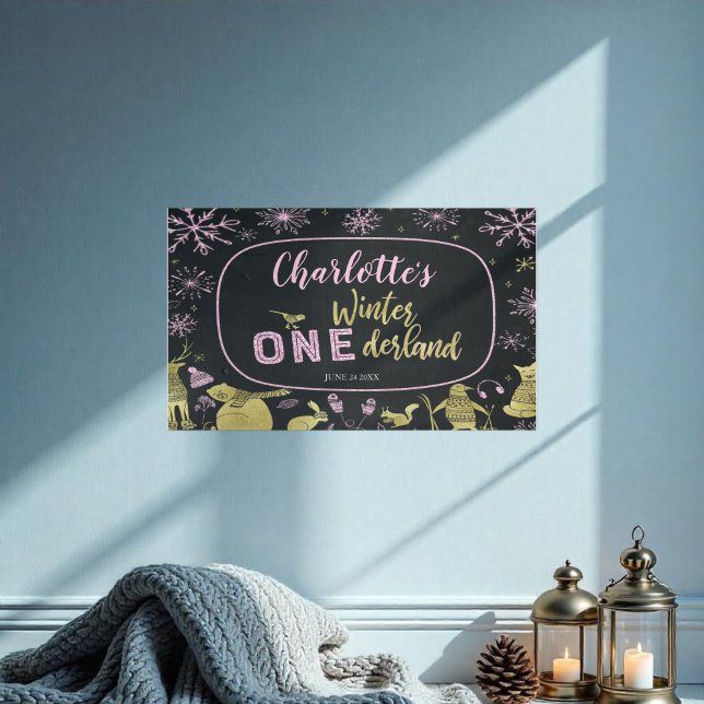 Póster Winter Onederland Purpurina de pancartas copas de  (Subido por el creador)