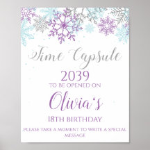 Winter ONEderland Time Capsule Rótulo Purple Silve