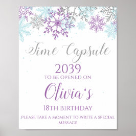 Póster Winter ONEderland Time Capsule Rótulo Purple Silve