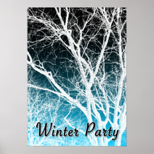 Póster winter party : ghost tree