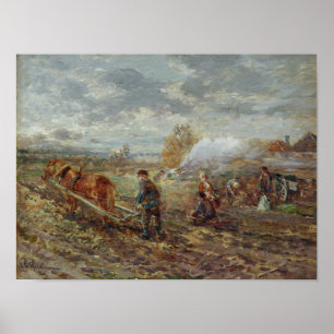 Póster Winter Ploughing