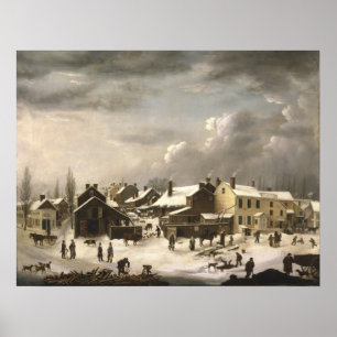 Póster Winter Scene in Brooklyn