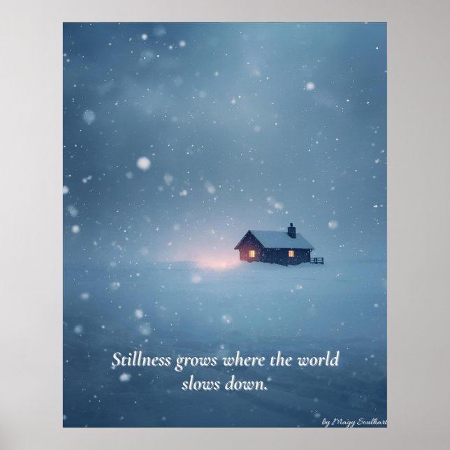 Póster Winter Serenity Art Print – “Soft Light in Quiet S (Frente)