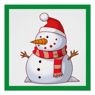 PÓSTER WINTER SNOWMAN
