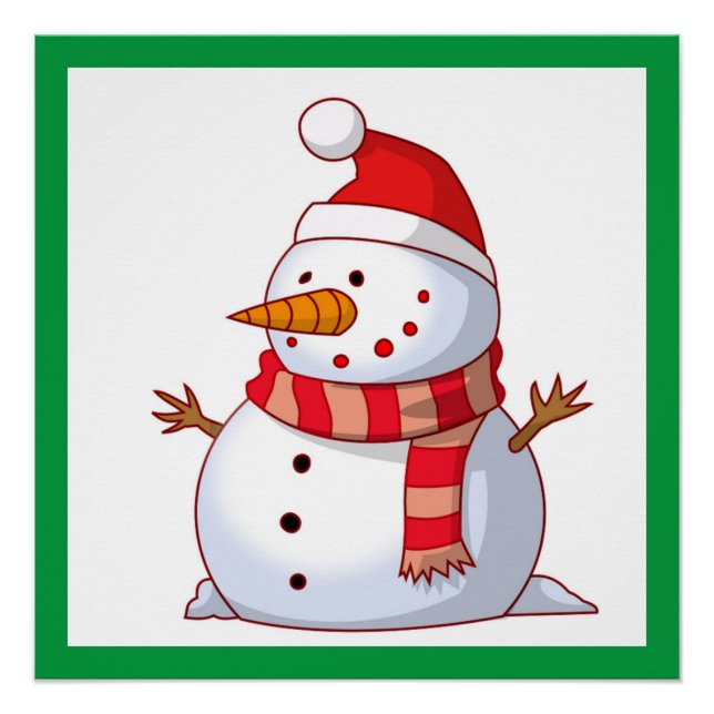 PÓSTER WINTER SNOWMAN (Anverso)