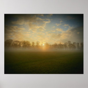 Póster Winter Sun Rise in the Park