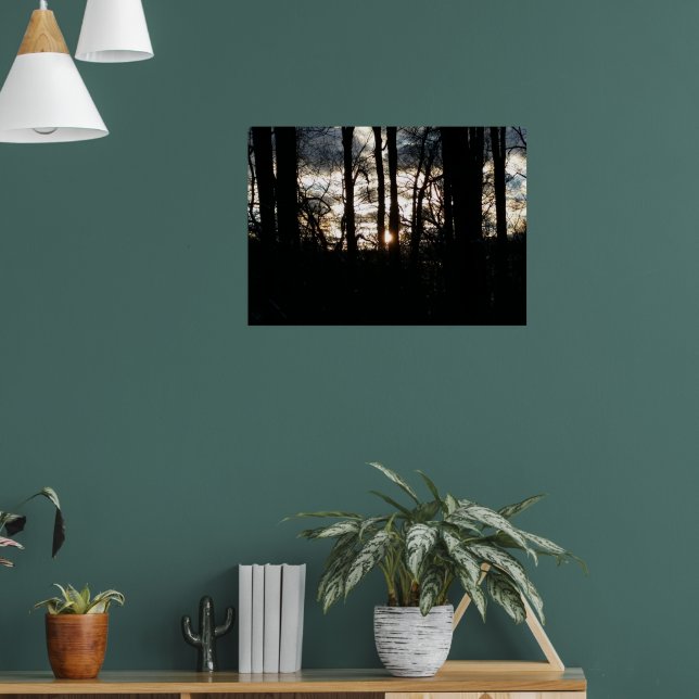Póster Winter Sundown in the Forest (Salón 1)