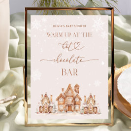 Póster Winter Village se calienta en el bar Hot Chocolate