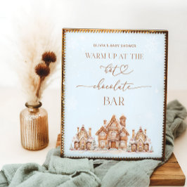 Póster Winter Village se calienta en el bar Hot Chocolate